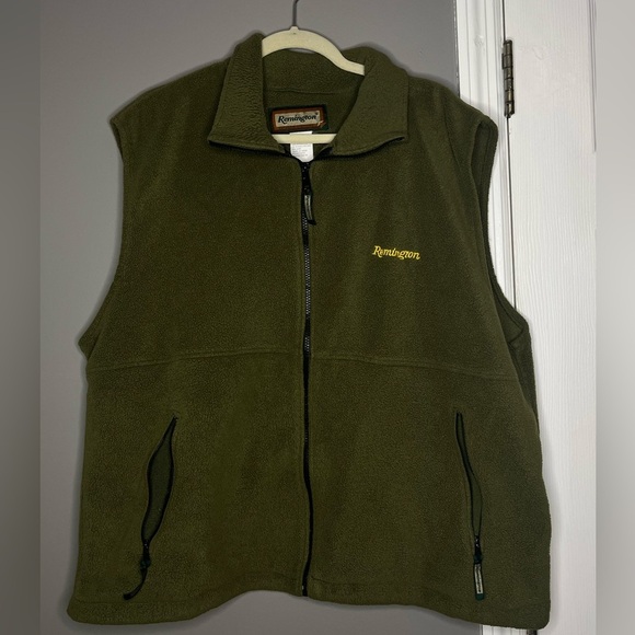 VINTAGE Remington Green Fleece hunting vest Large - Picture 1 of 5